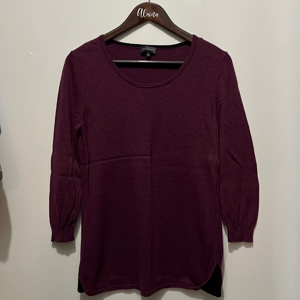 The Limited Eggplant Wool Sweater